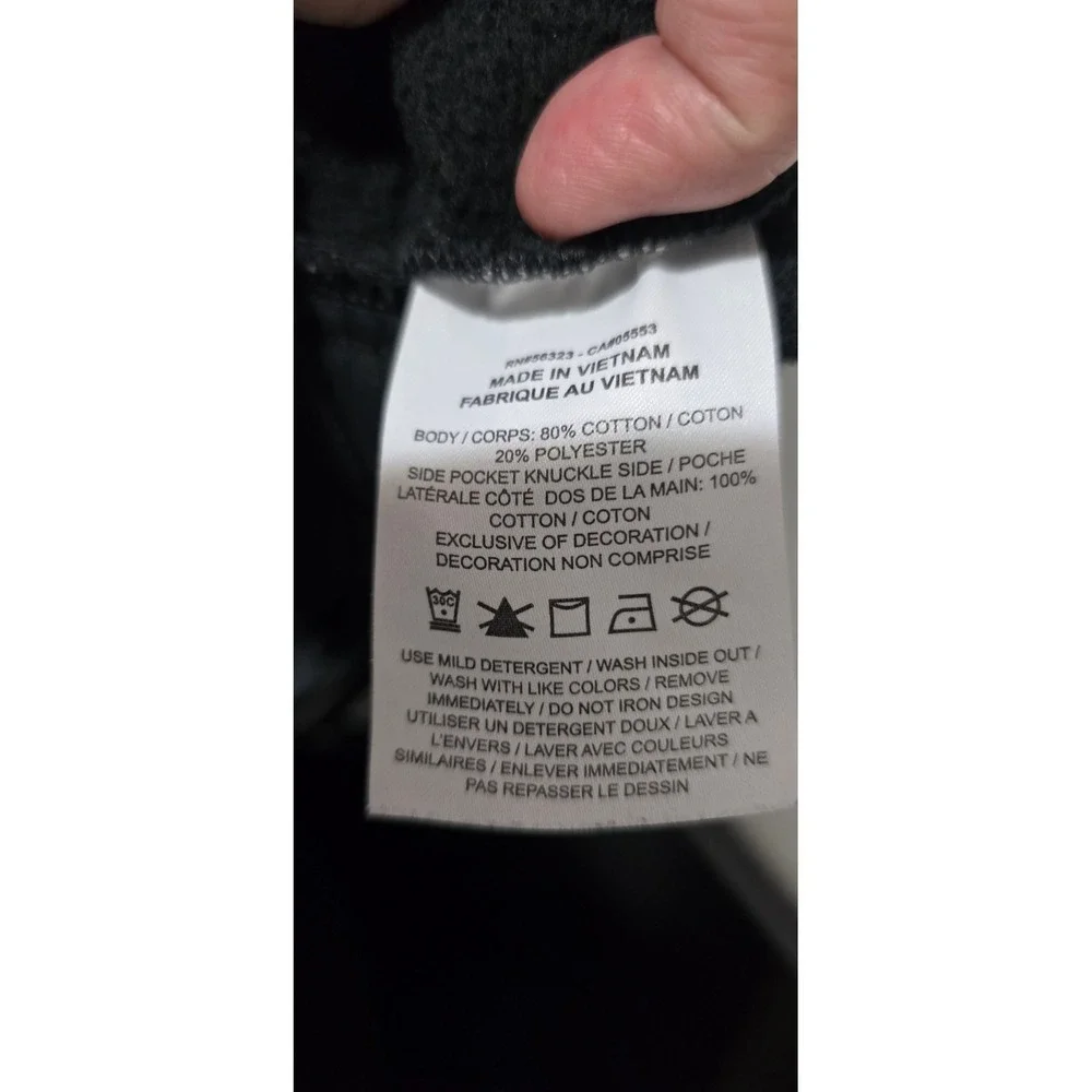 Nike Air Sportswear Men's Size S Black White Fleece Cargo Pants - Picture 4 of 7